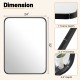 24 x 32 inch minimalist wall-mounted rectangle mirror with a rustproof metal frame, ideal for various decor styles.