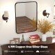 Minimalist 24 x 32 inch rectangle wall mirror with copper-free silver glass and a rustproof metal frame for elegant.