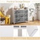 Fabric dresser with 7 drawers in white, featuring a spacious MDF top and durable metal construction for bedroom storage.