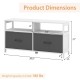 Fabric chest of drawers in white with 2 drawers and 2 open shelves, ideal for storage in bedrooms or living rooms.