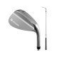 Right-handed golf sand wedge with a stainless steel head, 56-degree loft, and textured rubber grip for improved short.