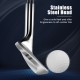 Stainless steel golf sand wedge with milled grooves, designed for right-handed golfers to enhance short game.