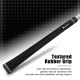 Textured rubber grip of the golf sand wedge, designed for comfort and secure hold, enhancing control during shots.