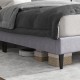 Queen size upholstered platform bed with button tufted headboard, featuring under-bed storage and durable linen fabric.