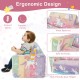 Kids sofa chair with ergonomic design, flannel fabric, and glowing patterns, perfect for playrooms and bedrooms.