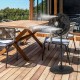 16-inch oscillating pedestal fan with misting feature, adjustable height, and stable base for outdoor patio cooling.