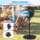 16-inch outdoor misting fan featuring 90° oscillation and hose connection for continuous cooling in patios and gardens.
