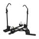 Tilt-able 2-inch hitch mount bike rack for 2 bikes, featuring adjustable wheel holders and durable metal construction.