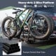 Heavy-duty 2-bike platform rack with tilt design, premium metal tubes, and adjustable wheel holders for secure.