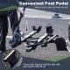 Foot pedal feature of the 2-inch hitch mount bike rack, designed for easy folding and trunk access while carrying bikes.