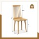 Windsor dining chair with high spindle back, natural rubber wood legs, and ergonomic design for dining room comfort.