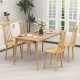 Windsor dining chair showcasing ergonomic spindle back and natural rubber wood legs, designed for comfort and stability.