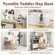 3-in-1 foldable kitchen standing tower for toddlers, made of natural wood, promotes independence and family engagement.