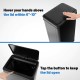 Stainless steel 13.2-gallon trash can with motion sensor, stay-on lid, and soft closure for hygienic waste disposal.