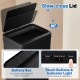 Stainless steel 13.2-gallon trash can with soft-close lid, touch buttons, and elevated design for stability.
