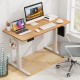 Electric standing desk with natural wood finish, featuring 3 memory height settings and cable management for a tidy.