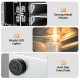 Strong metal hinges and bright LED lights inside the 7 stainless steel trays dryer for efficient food drying.