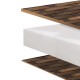 Close-up of the premium rattan surface and cushioned seat of the brown 4-piece patio gliding set for outdoor relaxation.