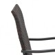 Side view of the brown wicker glider chair showcasing the premium rattan surface and ergonomic backrest for outdoor.