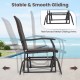 Side view of the 3 Piece Patio Gliding Set showcasing the smooth gliding design and reinforced metal gliding arms.