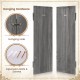 Set of 2 dark gray farmhouse window shutters made of durable paulownia wood, featuring hanging hardware for easy.