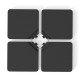 Patio offset umbrella base featuring four HDPE plates with easy-fill spouts for stability in outdoor settings.