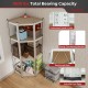 4-tier corner shelving unit with galvanized metal frame, adjustable shelves, and anti-slip foot pads for garage storage.