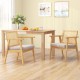 Mid-century modern accent chairs set of 2 with breathable rattan back and soft cushions, perfect for any living space.