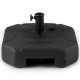 17-inch heavy-duty umbrella base with a textured surface, featuring a hand-turn knob for a secure fit and stability.