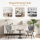 Set of 2 gray armless dining chairs with curved backrest, ideal for living, dining, or bedroom spaces.