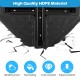 Weighted offset umbrella base made of HDPE, featuring a fillable design and cross bracket for stability.