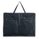 Black carrying bag with two zippered pockets for the Wooden 4-in-a-row Game Set, made from durable 600D Oxford fabric.