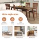 Dining chair set of 2 with ergonomic backrest and rubber wood legs in walnut finish, perfect for dining rooms.
