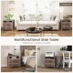 Nightstand with 2 drawers and open shelf in grey, perfect for bedroom or living room storage and organization.