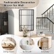Black metal framed wall mirror, 40 x 28 inches, suitable for living room, bathroom, or entryway decor.