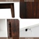 Close-up of the Wood Display Sideboard's beautiful wood grains and metal handles, showcasing modern design and.