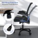 Ergonomic office chair with adjustable height, 30° rocking function, and flip-up armrests for versatile comfort.