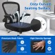 Adjustable swivel mesh office chair with flip-up armrests, breathable fabric, and cozy curved seating for enhanced.