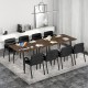 Black waiting room chairs with ergonomic backrest and padded armrests, ideal for office or conference room settings.