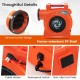 Commercial air blower with flame-retardant PP shell, waterproof switch, and non-slip foot pads for outdoor bounce.