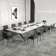 Black waiting room chair set of 2 with ergonomic mesh backrest, padded seat, perfect for office and conference use.