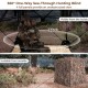 360° one-way see-through hunting blind with camouflage pattern, spacious for 2-3 hunters, ideal for concealed hunting.