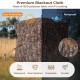 Hunting blind featuring 360-degree visibility, made of 150D polyester with PU coating for sun and rain protection.
