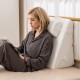 Adjustable 3-piece bed wedge pillow set in off-white, featuring air memory foam for optimal support and comfort.
