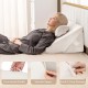 Adjustable 3-piece bed wedge pillow set in off-white, featuring air memory foam for ergonomic support and a convenient.