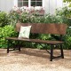 72-inch extra long bench with HDPE seat and back, featuring a cozy backrest, ideal for garden and porch use.