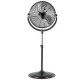 20-inch high-velocity pedestal fan in black with adjustable height, 3 speeds, and stable metal base for efficient.