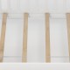 Sturdy plywood slats of the Twin House Bed with 2 storage drawers in white, designed for reliable support and safety.