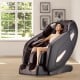 Full body zero gravity shiatsu massage chair in coffee color, designed for ultimate relaxation in any room.
