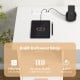 Home office desk with built-in power strip, featuring 2 AC outlets, 2 USB ports, and 1 Type-C port for convenient.